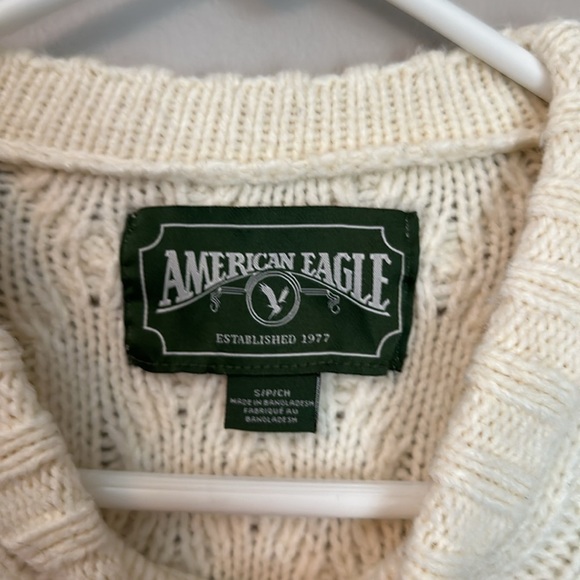 AE super soft cable knit crew neck sweater - Picture 2 of 4